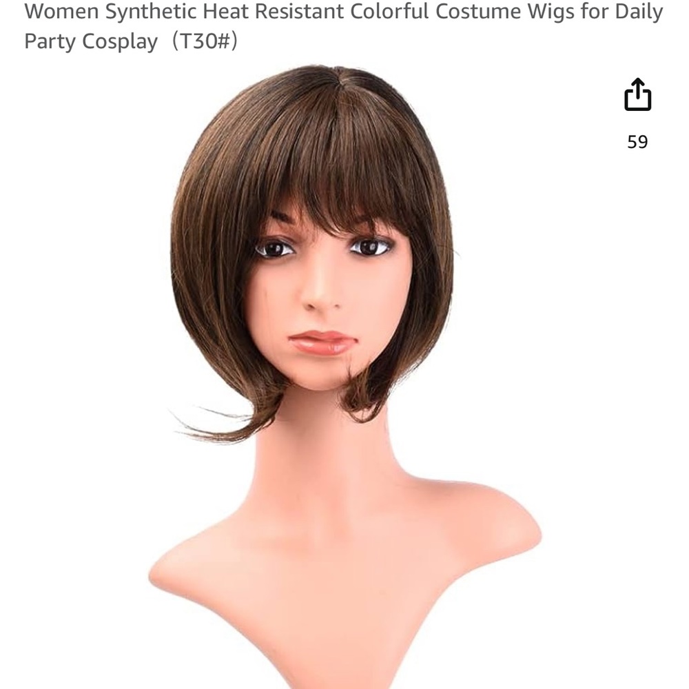 Brown Bob Wig - Picture 5 of 8